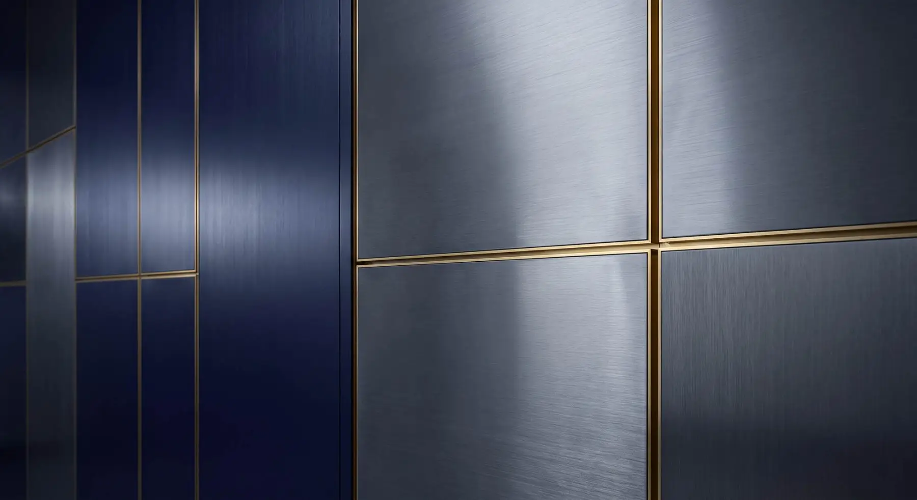 Brushed metal with gold signal lines